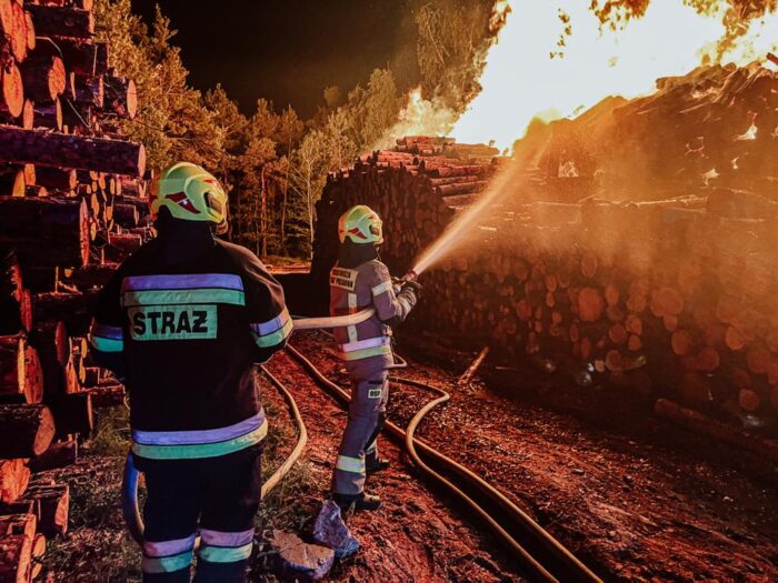 pożar składu drewna, Salamony, powiat ostrzeszowski, Noemi Biel