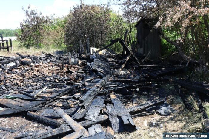 gmina Brody, pożar w pasiecie, podpalenia, KPP Starachowice
