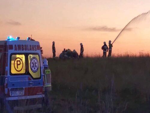 Bydło stratowało mężczyznę, Orzechowo, powiat ełcki, OSP Woszczele