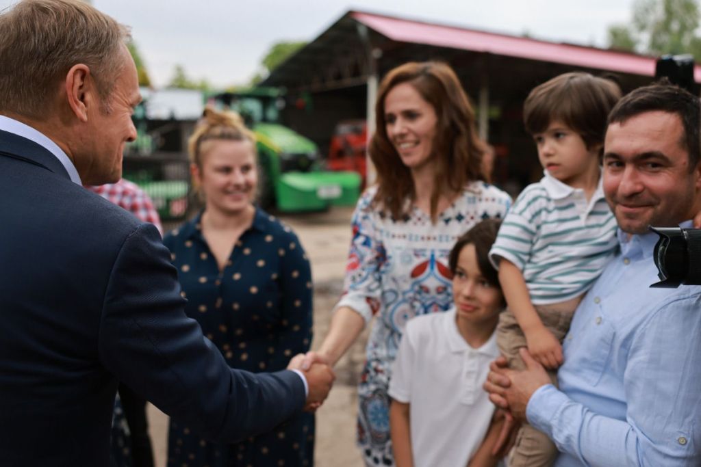 Donald Tusk, Biestrzyków, pomoc dla Ukrainy, eksport zboża
