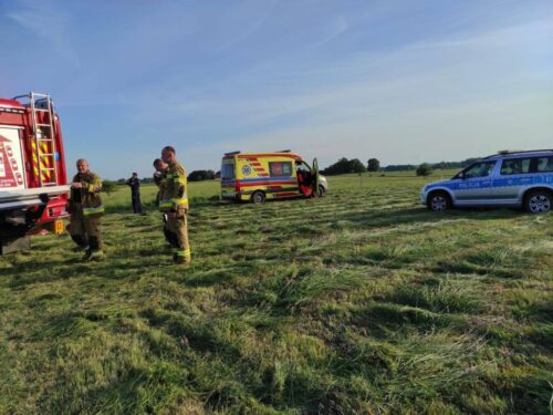 byk zabił rolnika, Nowica, powiat braniewski, KP PSP Braniewo