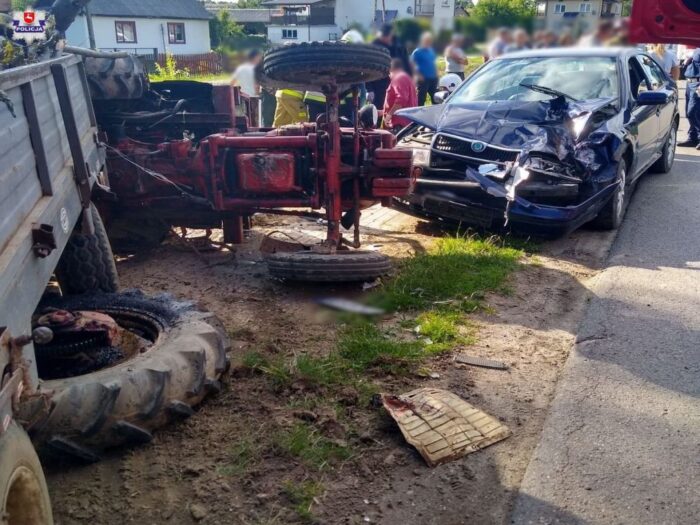 wypadki z udziałem ciągników rolniczych, Blinów Pierwszy, powiat kraśnicki