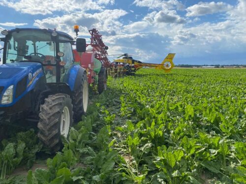 nastolatek wpadł pod koła traktora, Mijanowo, powiat gnieźnieński, oprysk pola