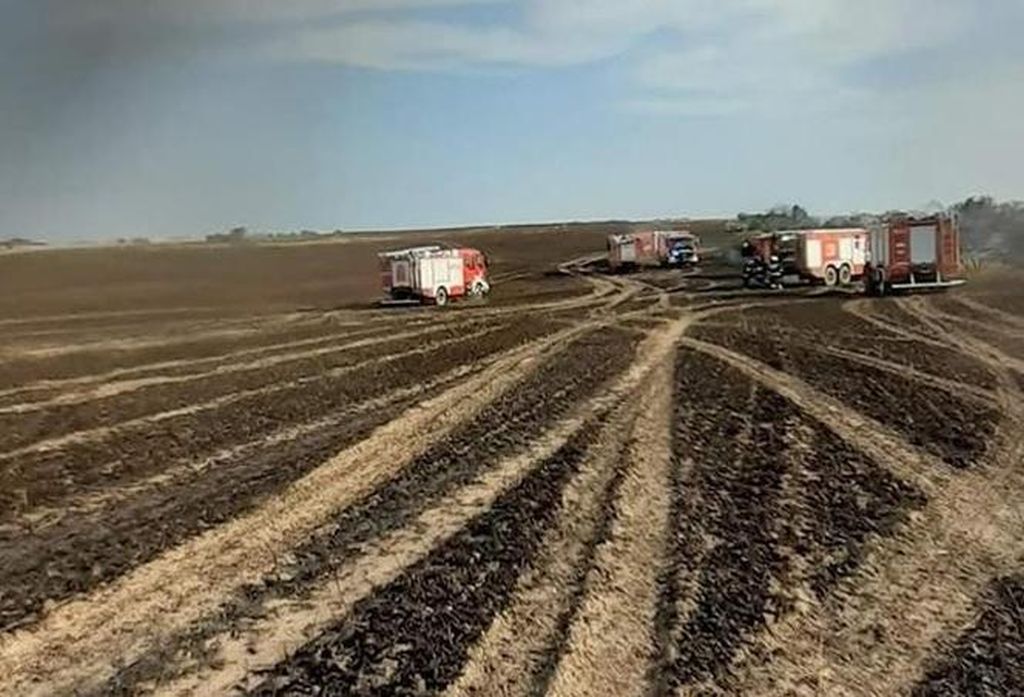 pożar pszenicy, pożarna polu, Tuczno, Dariusz Szymura