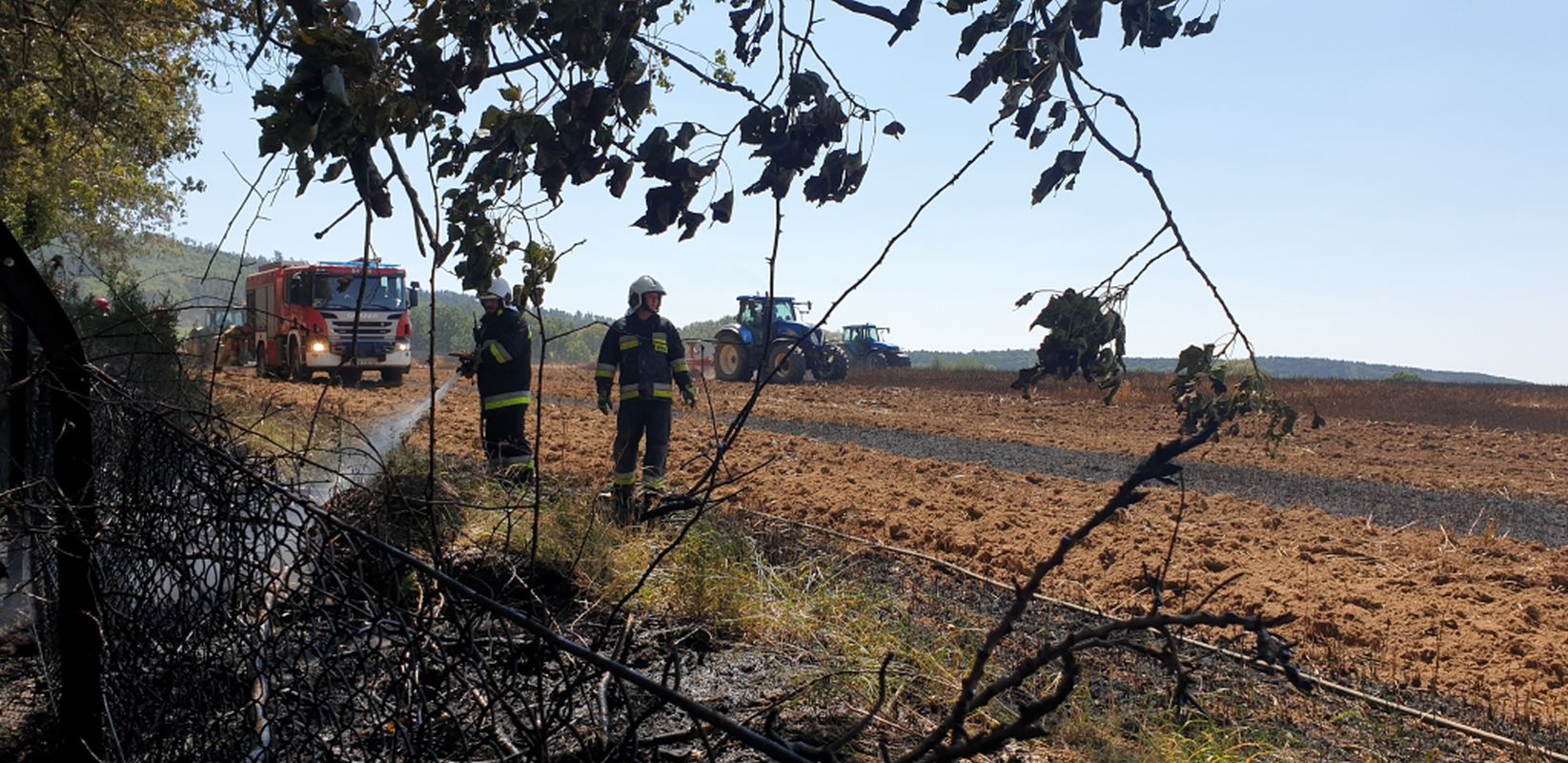 pożary upraw rolnych, nieużytki, PSP, Opolszczyzna
