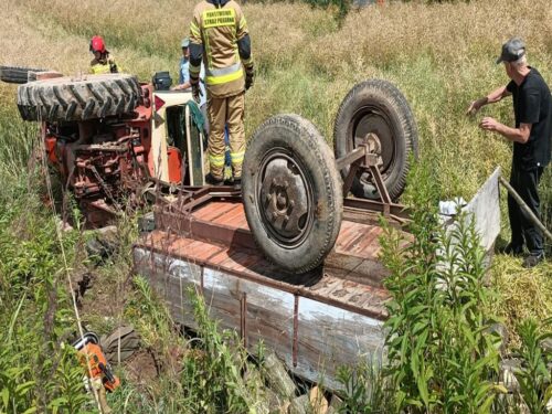 traktor przygniótł mężczyznę, Wola Przedborska, powiat radomszczański, Radosław Gwis