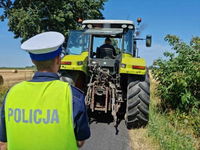policja, ciągnik