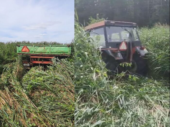 kradzież traktora z przyczepą, Wielka Wieś, gmina Siedlec, KPP Wolsztyn