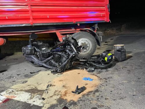 wypadki z udziałem ciągników rolniczych, śmierć motocyklisty, Napachanie, Mrowin