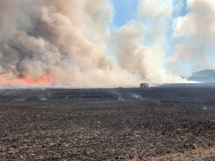 pożar ścierniska, powiat myśliborski, powiat choszczeński, samolot PZL M18 Dromader