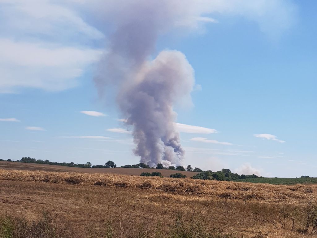 pożar ścierniska, powiat myśliborski, powiat choszczeński, samolot PZL M18 Dromader