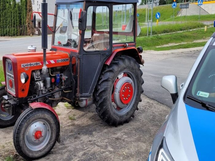 traktor, policja