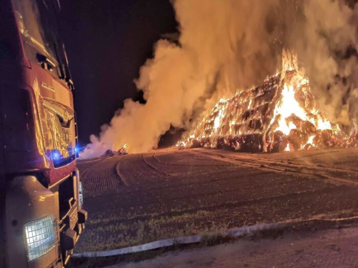pożary słomy, gmina Zduny, powiat krotoszyński, Konarzewo