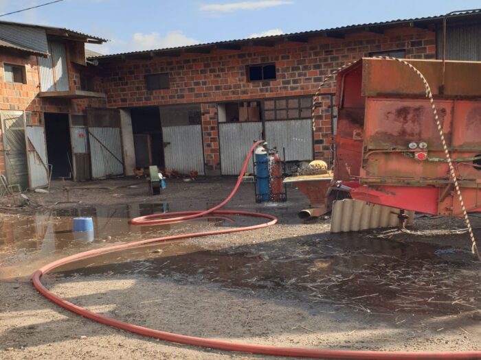 Pożar butli z acetylenem w gospodarstwie, Zborów, gmina Żelazków, Jakub Pietrzak