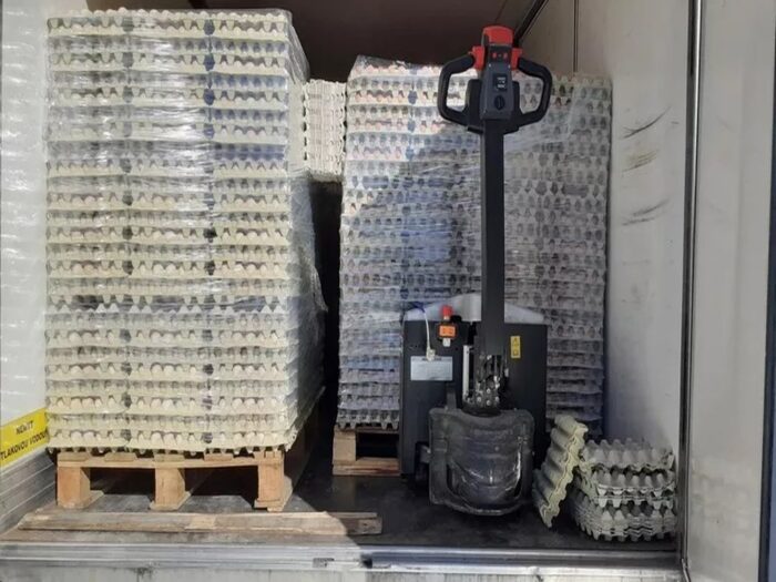 transpot jaj, przewóz jablek,ITD, kontrola drogowa, Iława