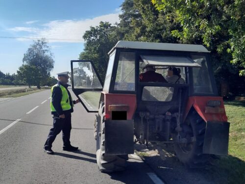 Policyjna akcja "Traktor", kontrola  ciągników rolniczych, powiat hrubieszowski, Edyta Krystkowiak
