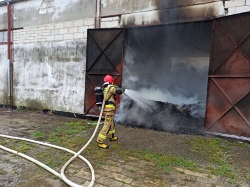 pożar makuchu słonecznikowego, Werbkowice, powiat hrubieszowski, Marcin Lebiedowicz, KP PSP Hrubieszów
