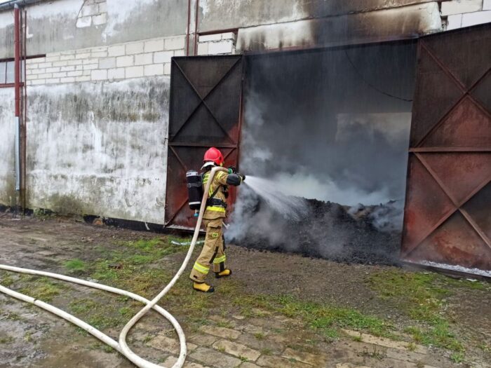 pożar makuchu słonecznikowego, Werbkowice, powiat hrubieszowski, Marcin Lebiedowicz, KP PSP Hrubieszów
