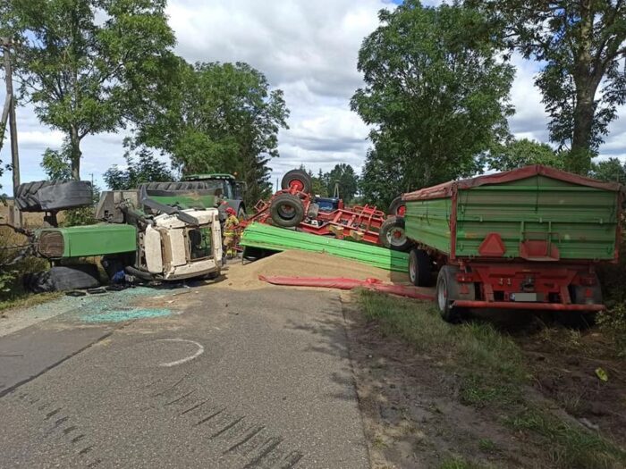 wypadki z udziałem ciągników rolniczych, Dębczyno, powiat białogardzki, Marcin Rynkiewicz, transport ziarna