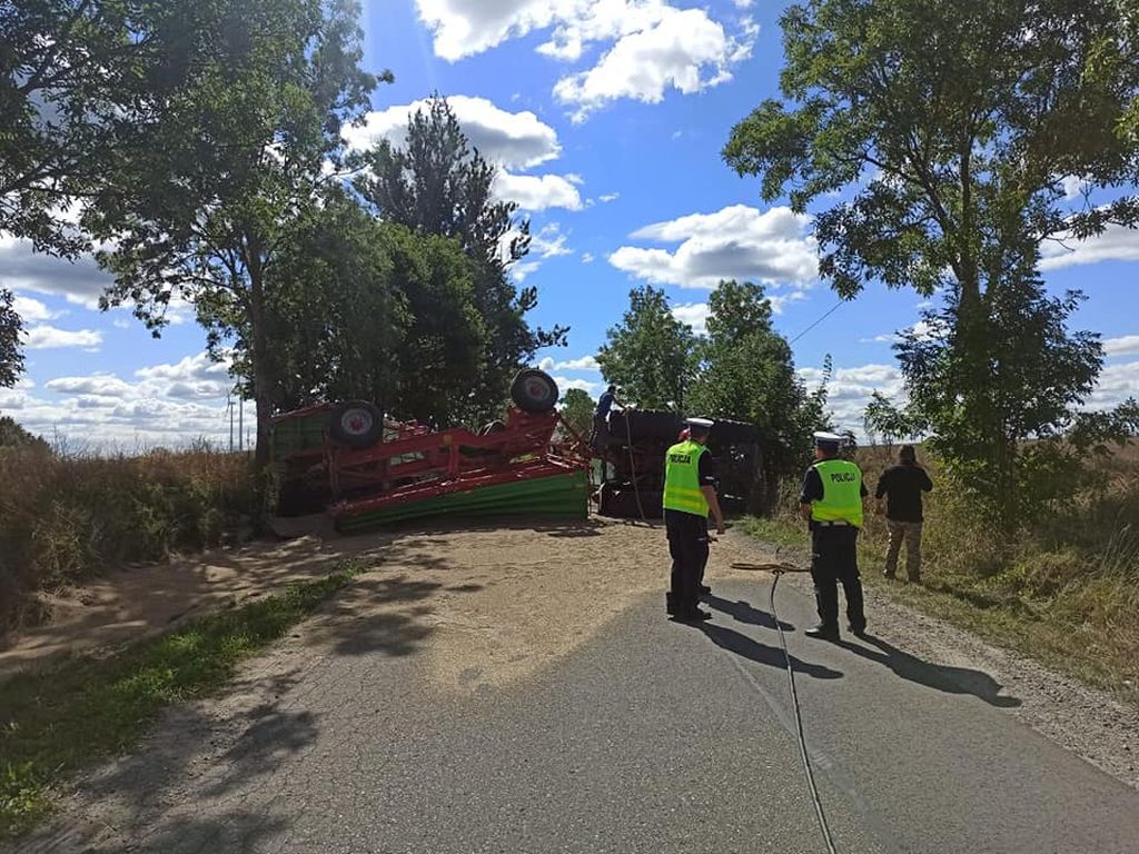 wypadki z udziałem ciągników rolniczych, Dębczyno, powiat białogardzki, Marcin Rynkiewicz, transport ziarna