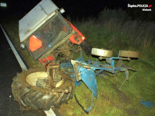 wypadki z udziałem ciągników rolniczych, Zajączki Drugie, powiat częstohowski, KPP Kłobuck