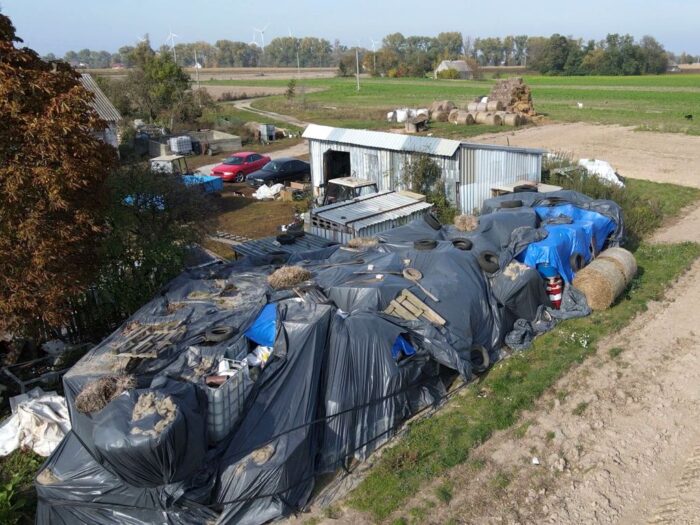 składowisko odpadów chemicznych  w gospodarstwie, powiat lipnowski, WIOŚ Bydgoszcz, KPP w Lipnie