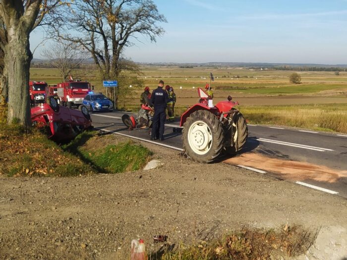 wypadki z udziałem ciągników rolniczych, Samoklęski, powiat jasielski