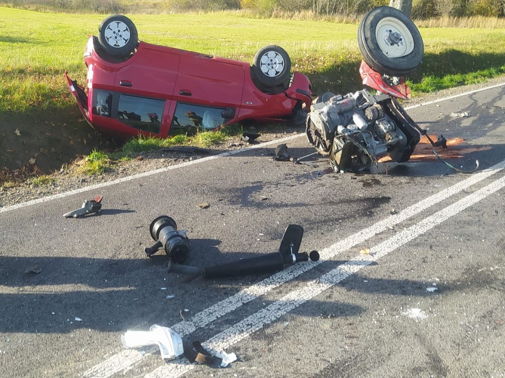 wypadki z udziałem ciągników rolniczych, Samoklęski, powiat jasielski