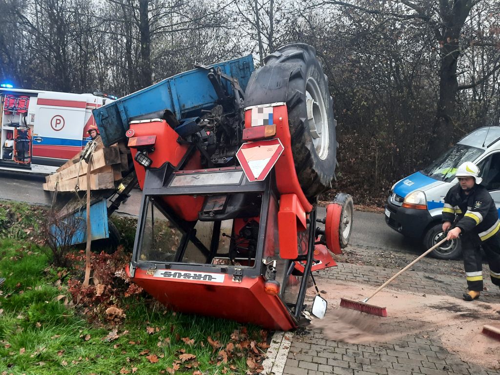 wypadki z udziałem ciągników rolniczych, dachowanie traktora, Łukasz Klecki, Buczyna