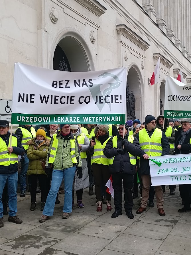 urzędowi lekarze weterynarii, minister rolnictwa, pikieta,  system kontroli żywności, bezpieczeństwo żywności