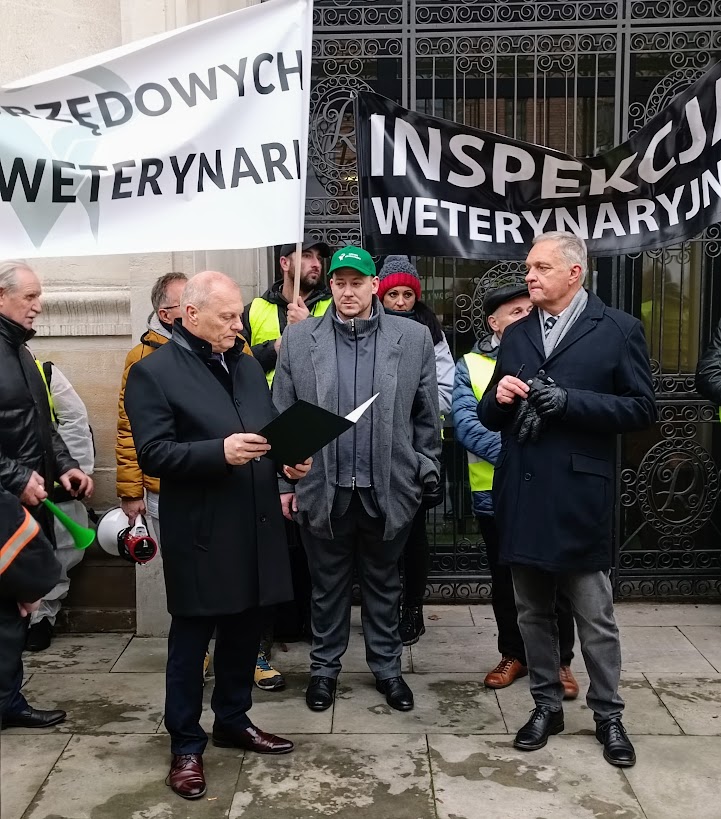urzędowi lekarze weterynarii, minister rolnictwa, pikieta,  system kontroli żywności, bezpieczeństwo żywności