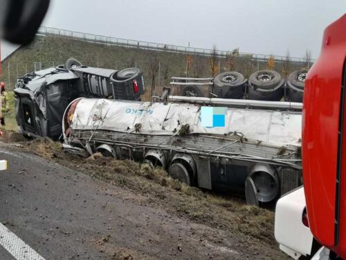 transport mleka, Załuski, powiat nidzicki, KPP Nidzica