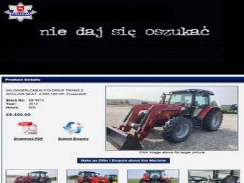 wirtualne maszyny rolnicze, oszustwa w internecie, Małgorzata Pawłowska, Tomaszów Lubelski