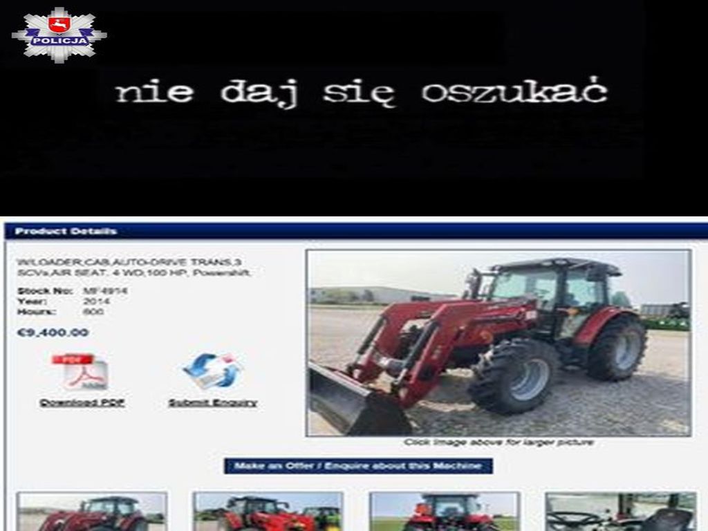 wirtualne maszyny rolnicze, oszustwa w internecie, Małgorzata Pawłowska, Tomaszów Lubelski