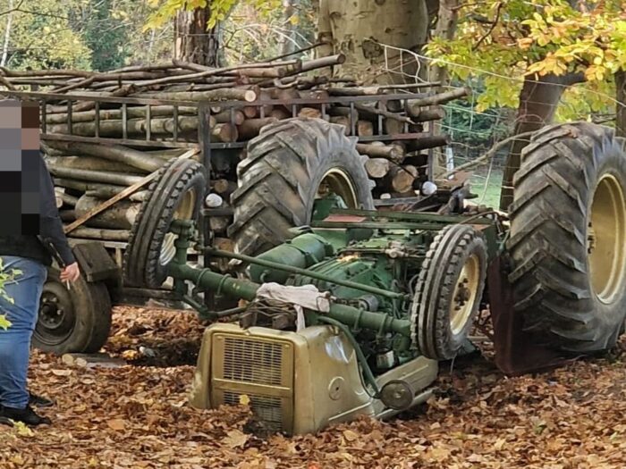 ciągnik przygniótł mężczyznę, zwózka drewna, Mąkolno, powiat ząbkowicki