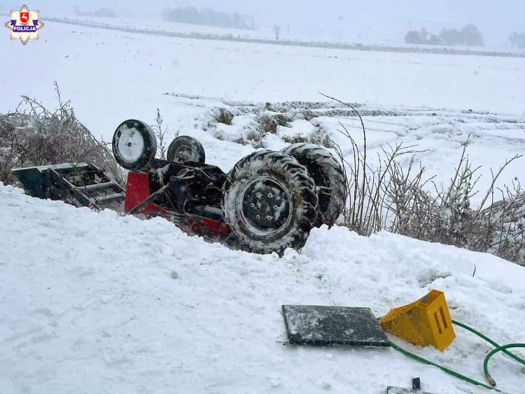traktor, wypadek