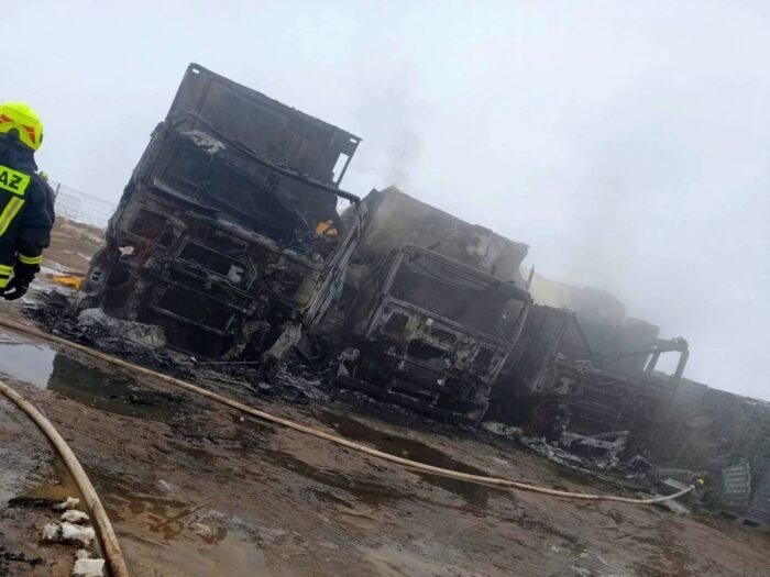 Ciężarówki spłonęły w zakładach mięsnych, Stasin, powiat siedlecki, Paweł Kulicki