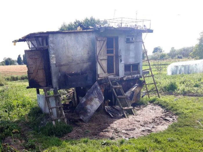 Podpalił gołębnik sąsiada, hodowla gołębi, gmina Ostróda