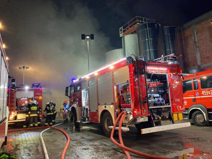 pożar, zakłady mięsne, golina