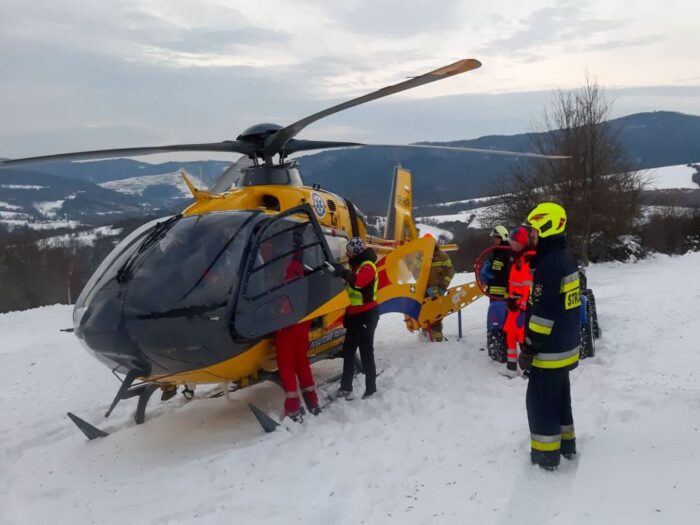 myśliwy postrzelił kolegę, Zawadka Rymanowska, powiat krośnieński, GOPR Bieszczady
