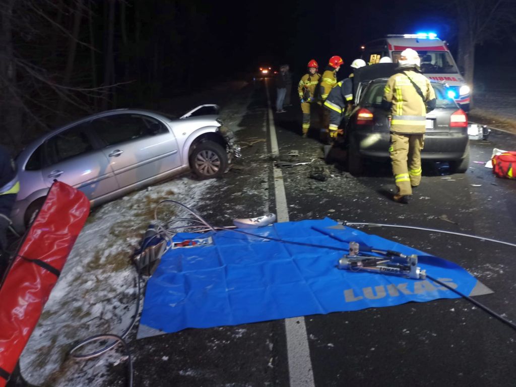 wypadek, ciągnik, policja