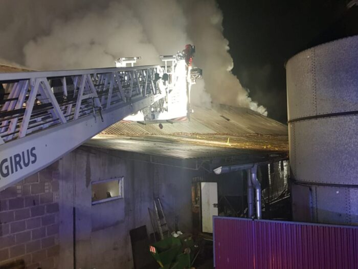 pożar chlewni, powiat wągrowiecki, Pawłowo Żońskie, Piotr Kaczmarek, KP PSP Wągrowiec