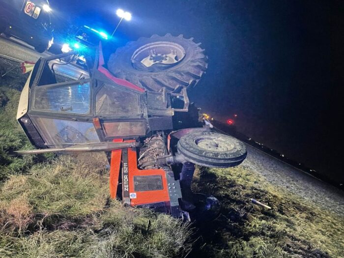 wypadki z udziałem ciągników rolniczych, Konin, Szymon Woźniak, KM PSP Kalisz