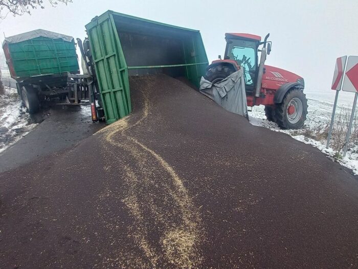 wypadek, przyczepa, rzepak