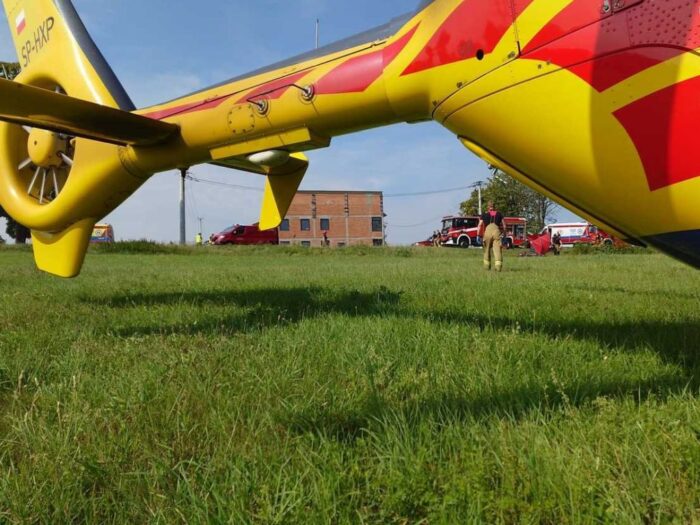 wypadki w rolnictwie, Łaguszew, powiat łowicki, załadunek warzyw