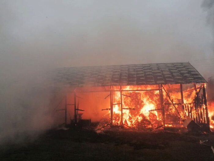 pożar stodoły, Kuskowo, Rafał Sekuna, KP PSP Przasnysz