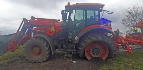 wypadek ciągnika rolniczego, ujście, kp psp piła, wielkopolska