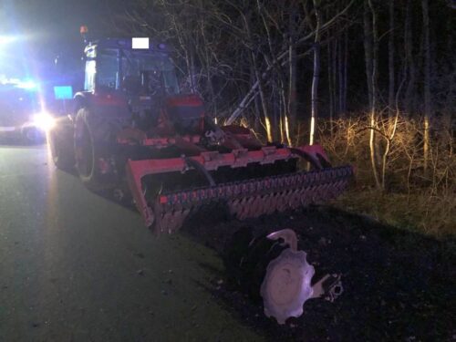 pilcza żelichowska, kp psp dąbrowa tarnowska, wypadek ciągnik, zderzenie z ciągnikiem