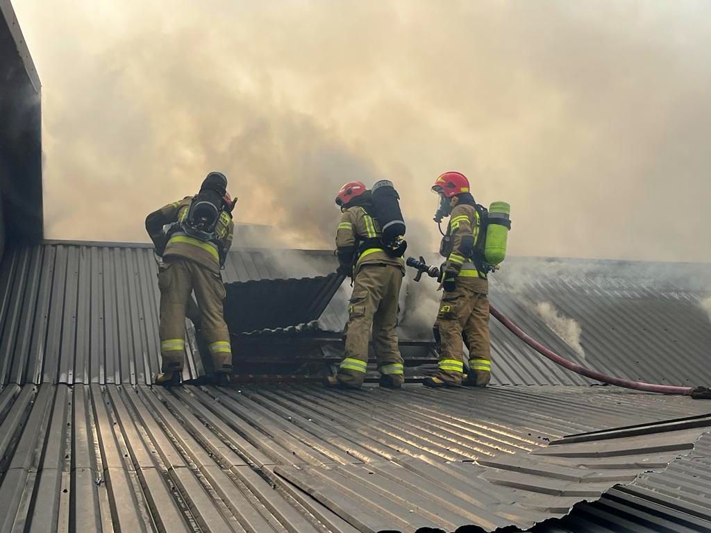 pożar zakładu mięsnego, pijanów, kp psp końskie, powiat konecki