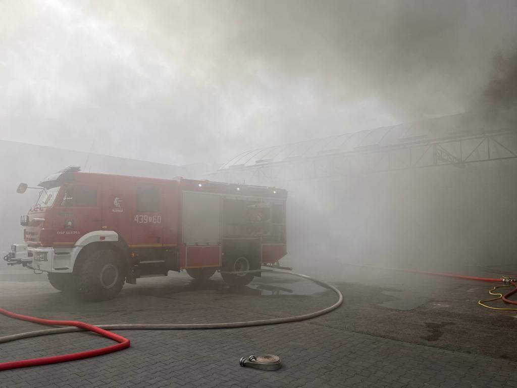 pożar zakładu mięsnego, pijanów, kp psp końskie, powiat konecki
